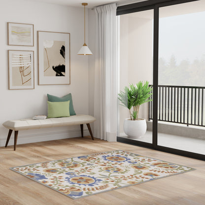 Tapis d'intérieur/extérieur à motif floral Nourison Alice