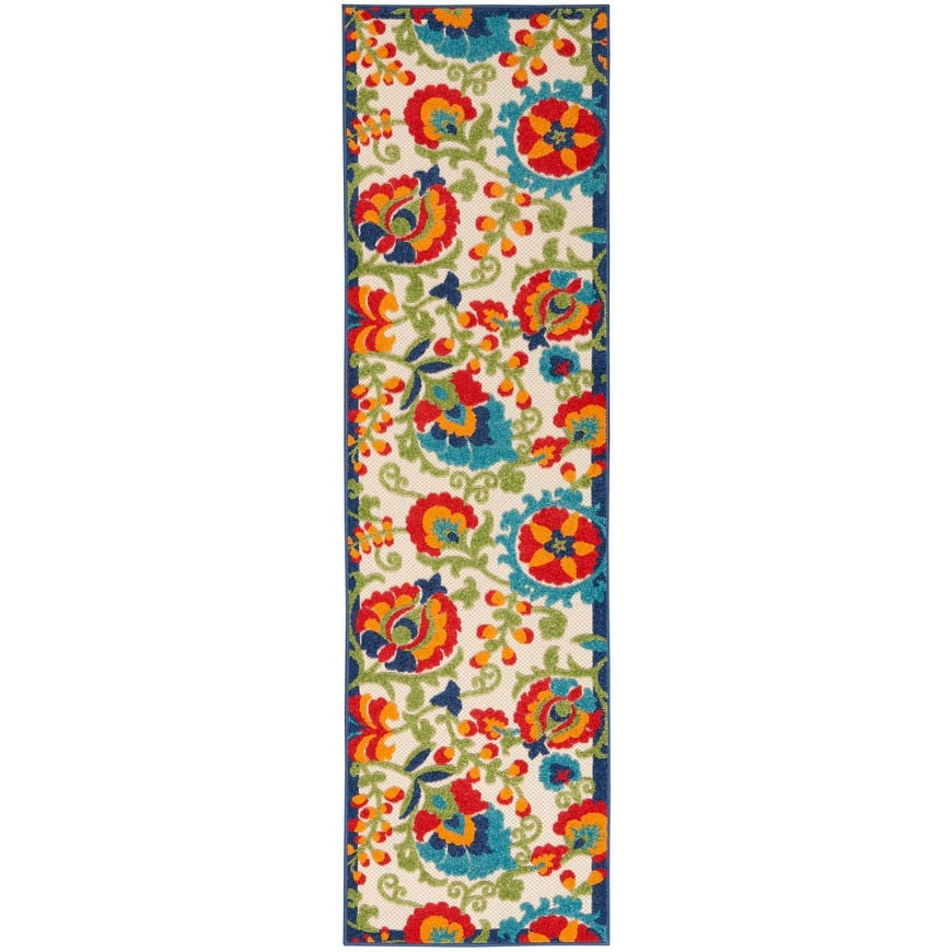 Tapis d'intérieur/extérieur à motif floral Nourison Alice