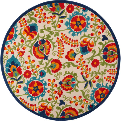 Tapis d'intérieur/extérieur à motif floral Nourison Alice
