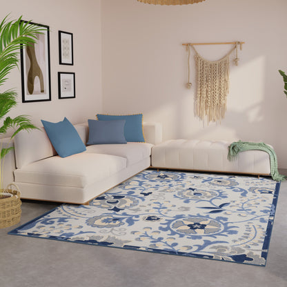 Tapis d'intérieur/extérieur à motif floral Nourison Alice