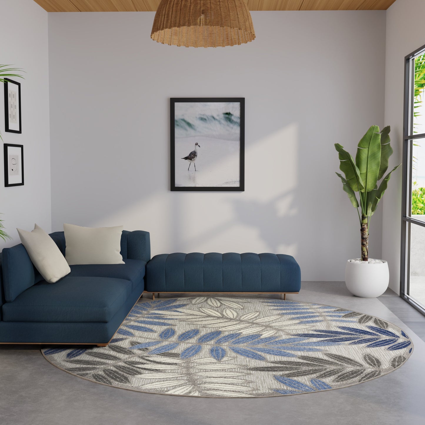 Tapis d'intérieur/extérieur à motif floral Nourison Alice