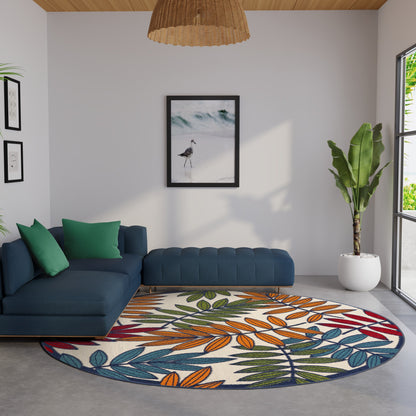 Tapis d'intérieur/extérieur à motif floral Nourison Alice