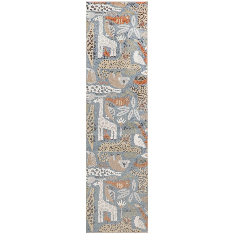 Tapis Nourison Astra lavable en machine à motif animalier