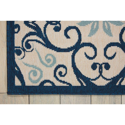 Tapis d'intérieur/extérieur Nourison à motif floral géométrique des Caraïbes