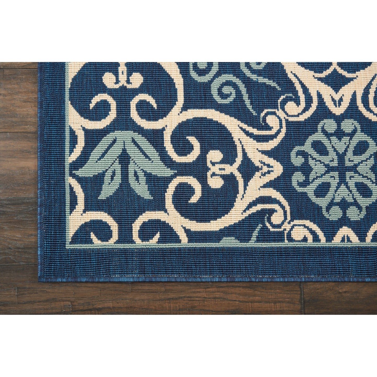 Tapis d'intérieur/extérieur Nourison à motif floral géométrique des Caraïbes