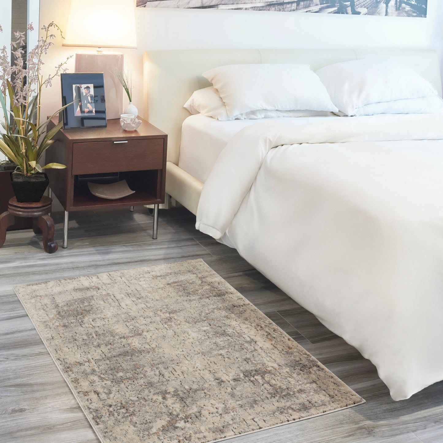 Tapis Nourison Concerto à motifs abstraits beige et gris vieilli