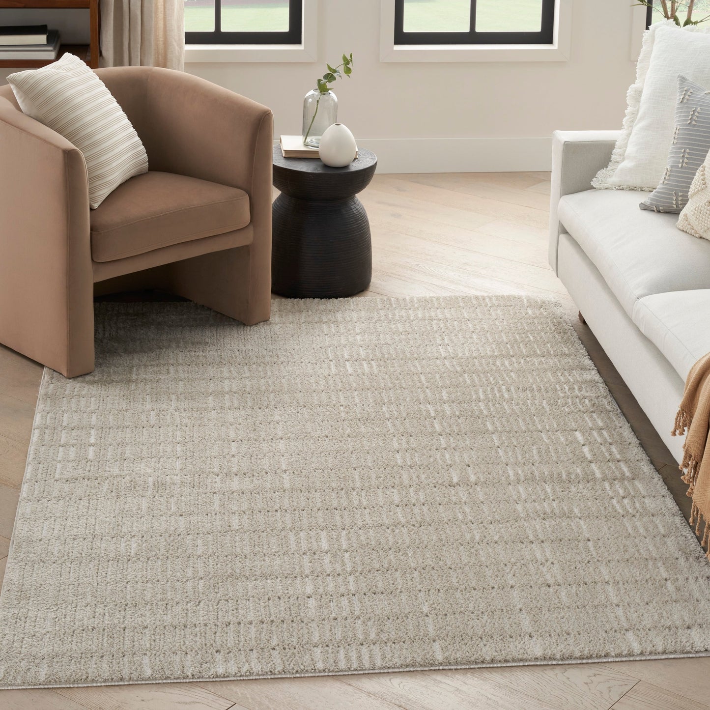Tapis d'intérieur moderne et confortable Nourison à motifs abstraits