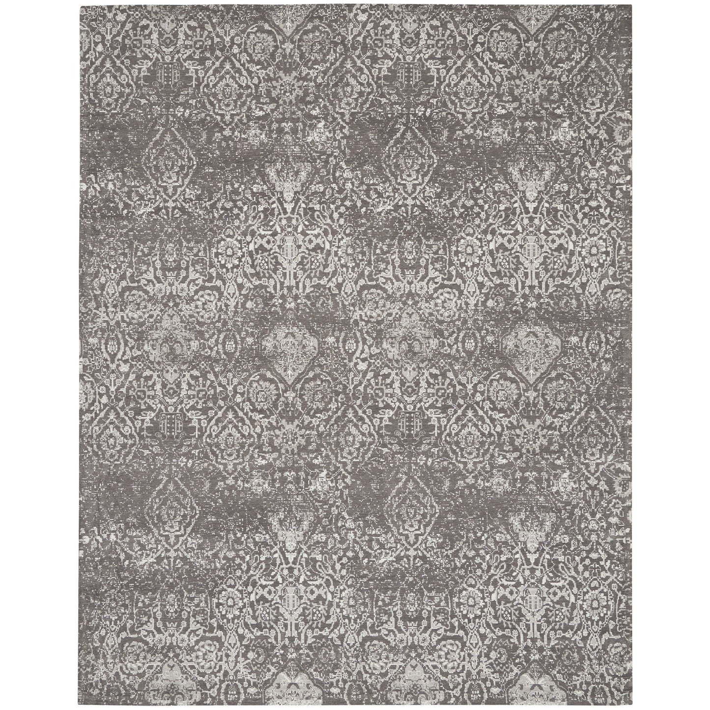Tapis contemporain Nourison Damas vieilli