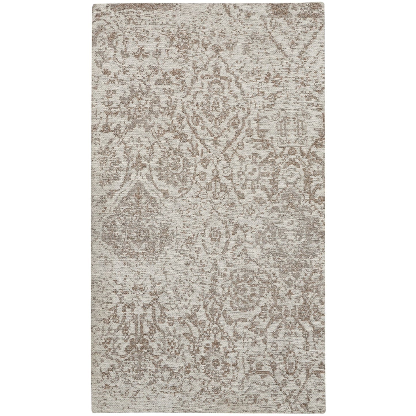 Tapis contemporain Nourison Damas vieilli