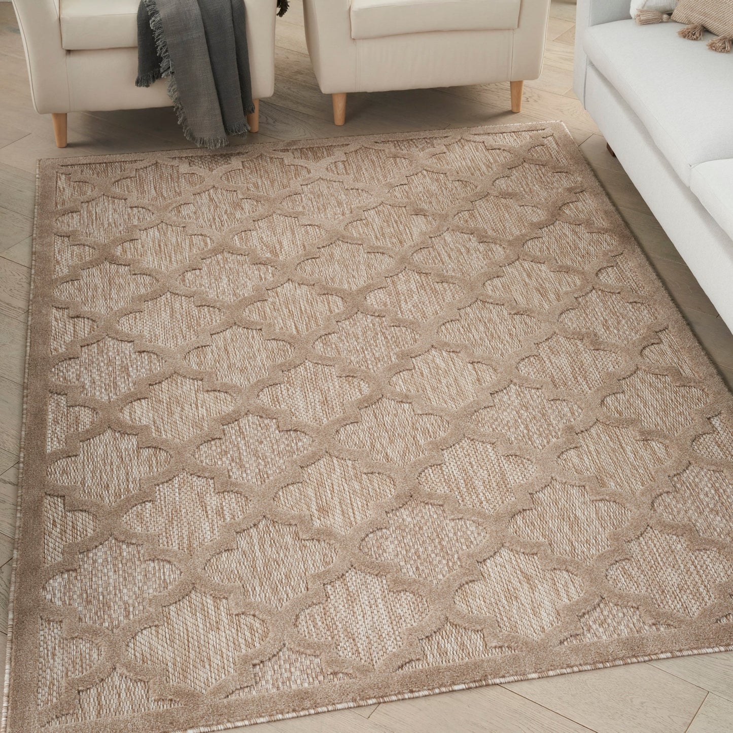 Tapis Nourison Easy Care intérieur/extérieur à motif treillis marocain