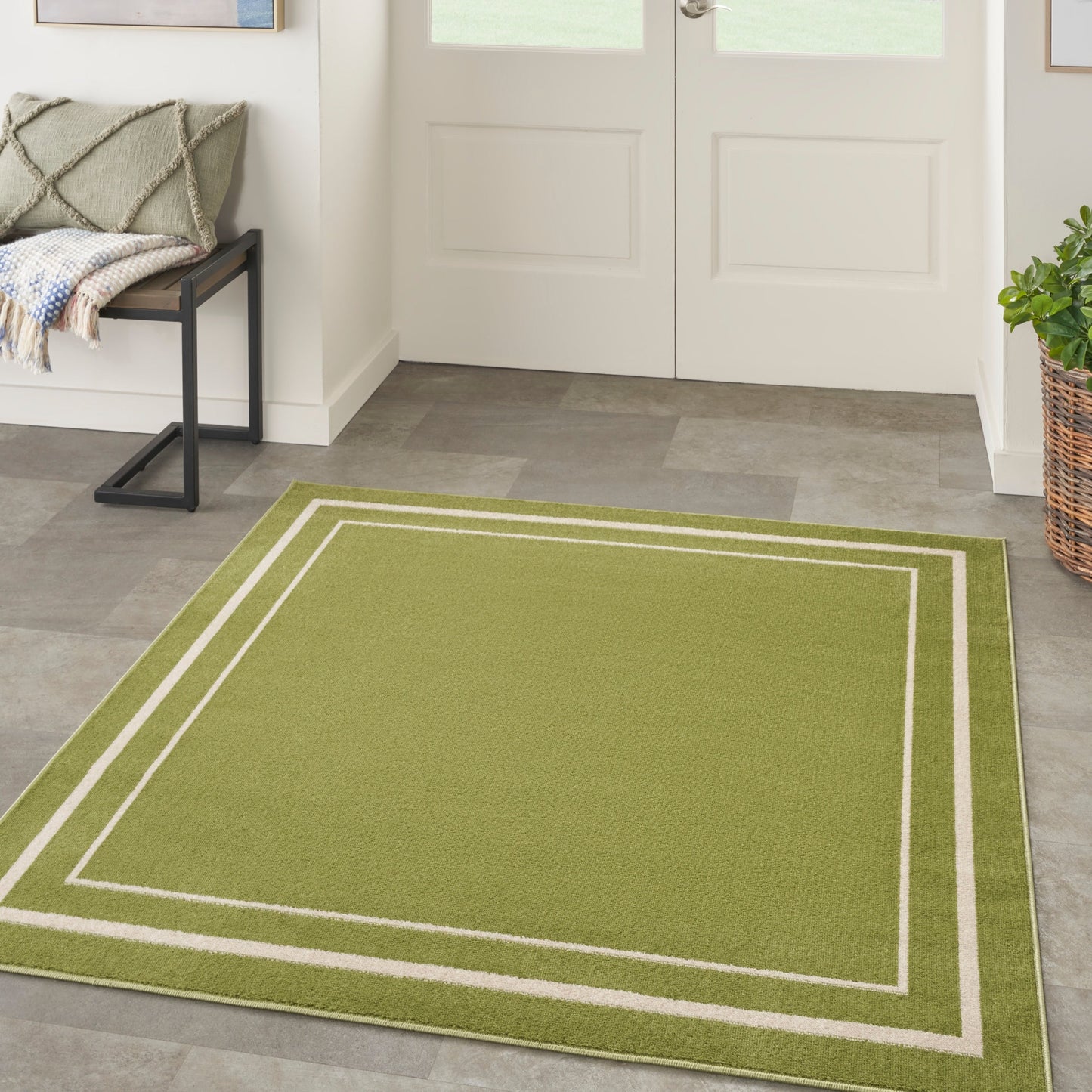 Tapis d'intérieur/extérieur uni Nourison Essentials