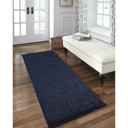Tapis Nourison Malibu Shag moderne en peluche unie