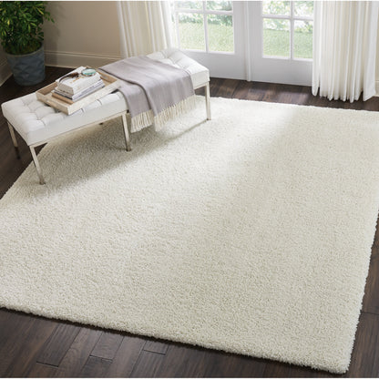 Tapis Nourison Malibu Shag moderne en peluche unie