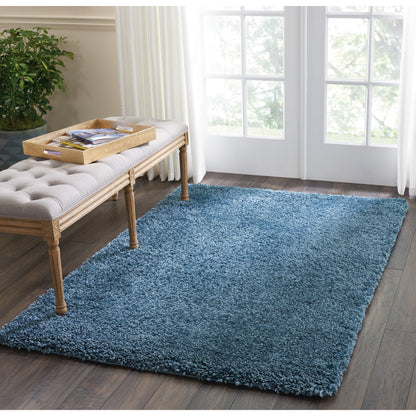 Tapis Nourison Malibu Shag moderne en peluche unie