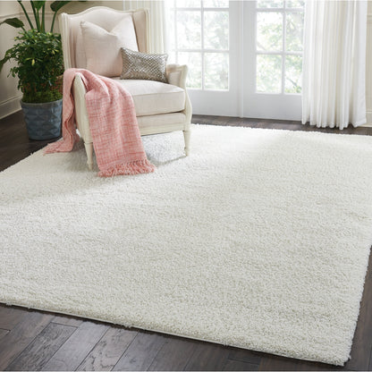 Tapis Nourison Malibu Shag moderne en peluche unie