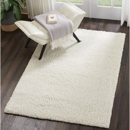 Tapis Nourison Malibu Shag moderne en peluche unie
