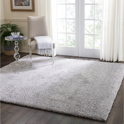 Tapis Nourison Malibu Shag moderne en peluche unie