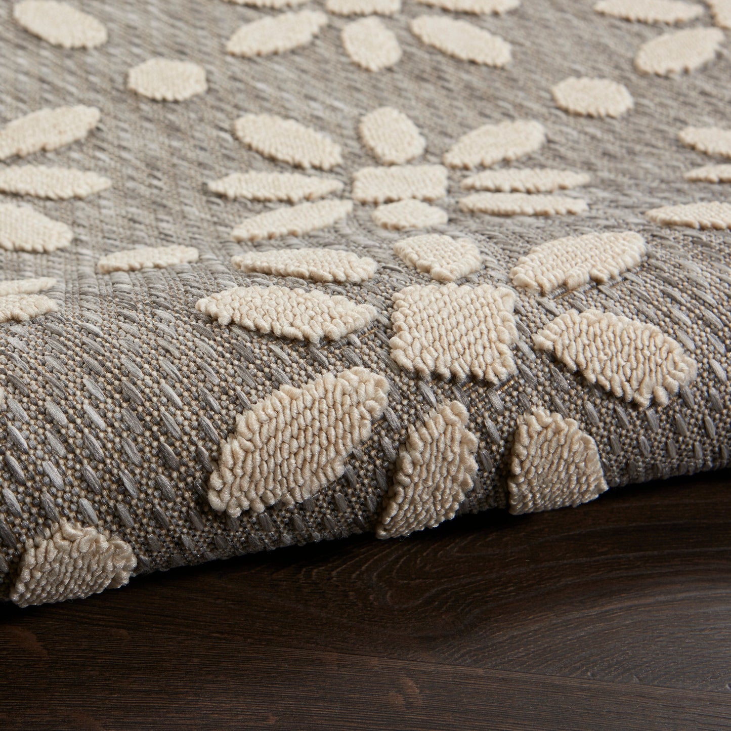 Tapis d'intérieur/extérieur Nourison Palamos à motif floral moderne et géométrique à hauteur variable