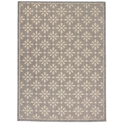 Tapis d'intérieur/extérieur Nourison Palamos à motif floral moderne et géométrique à hauteur variable