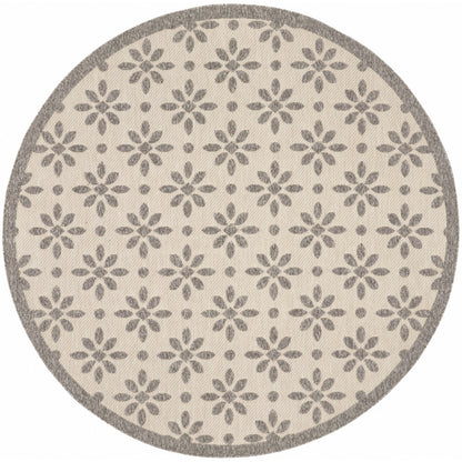 Tapis d'intérieur/extérieur Nourison Palamos à motif floral moderne et géométrique à hauteur variable
