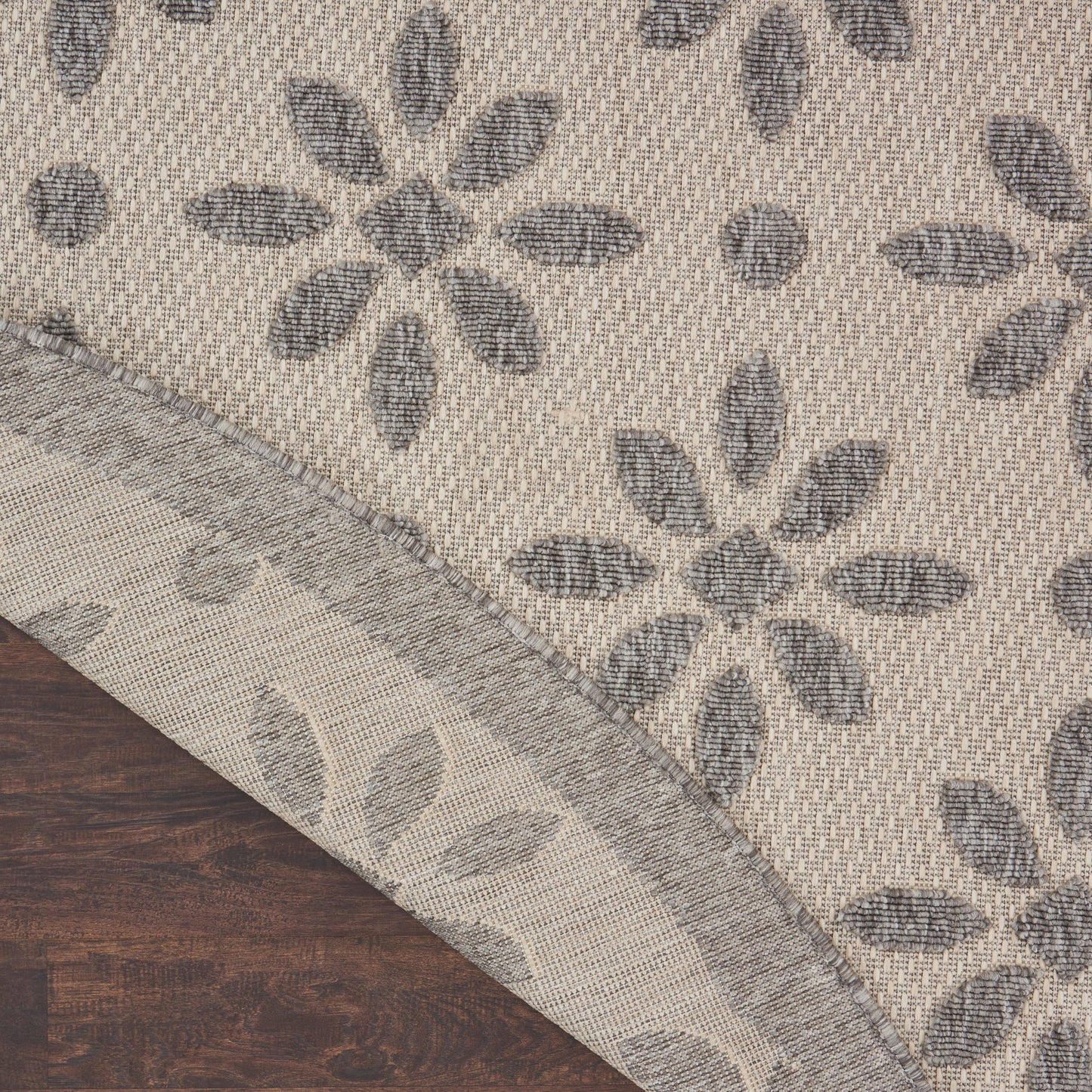 Tapis d'intérieur/extérieur Nourison Palamos à motif floral moderne et géométrique à hauteur variable