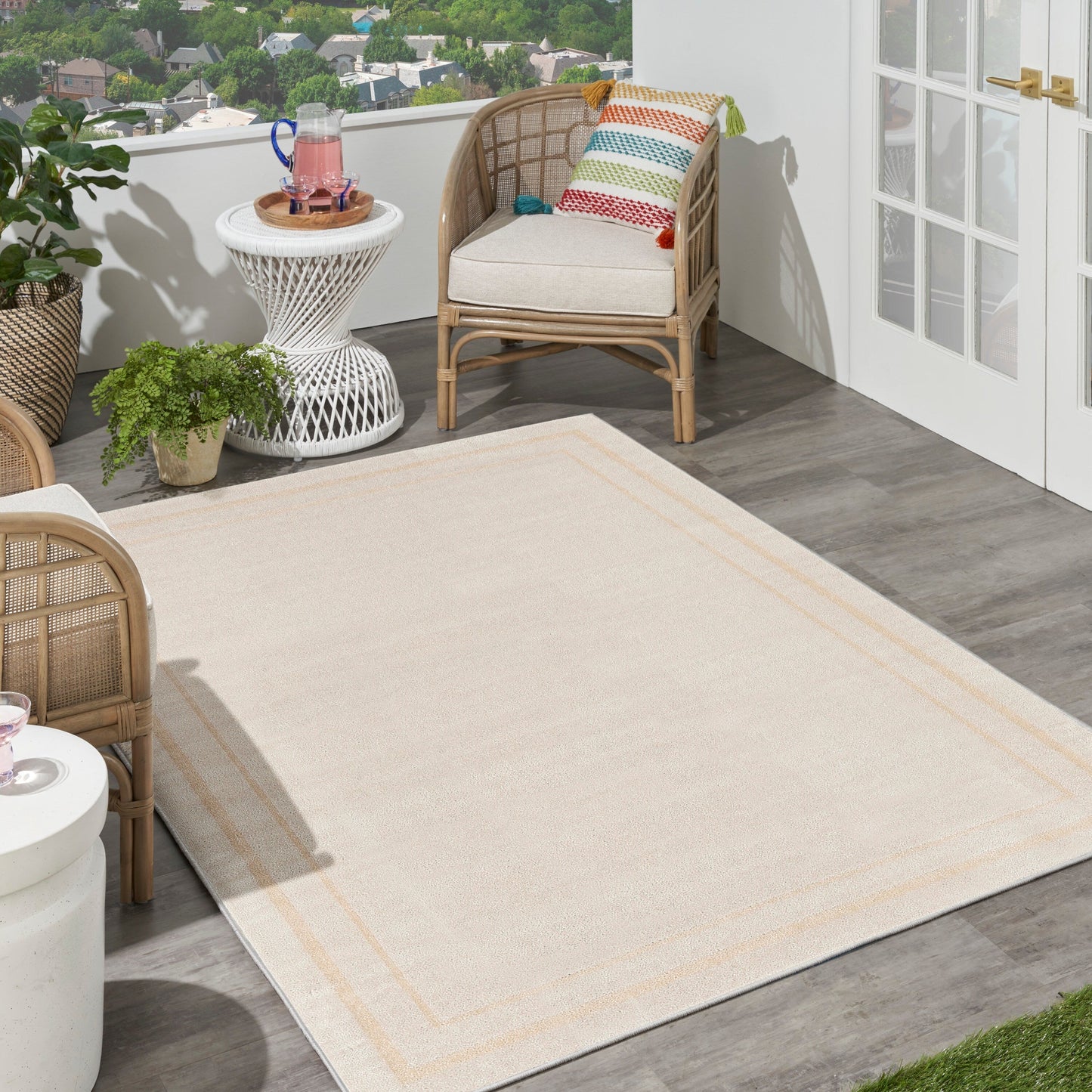 Nourison Sandy Indoor / Outdoor Solid Area Rug