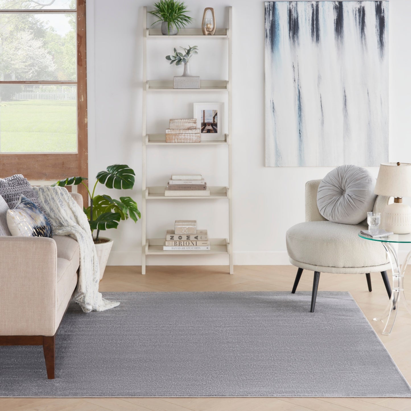 Nourison Modern Solid Indoor/Outdoor Area Rug