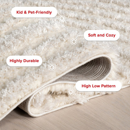 Tapis à poils longs abstraits Nuloom Gloria