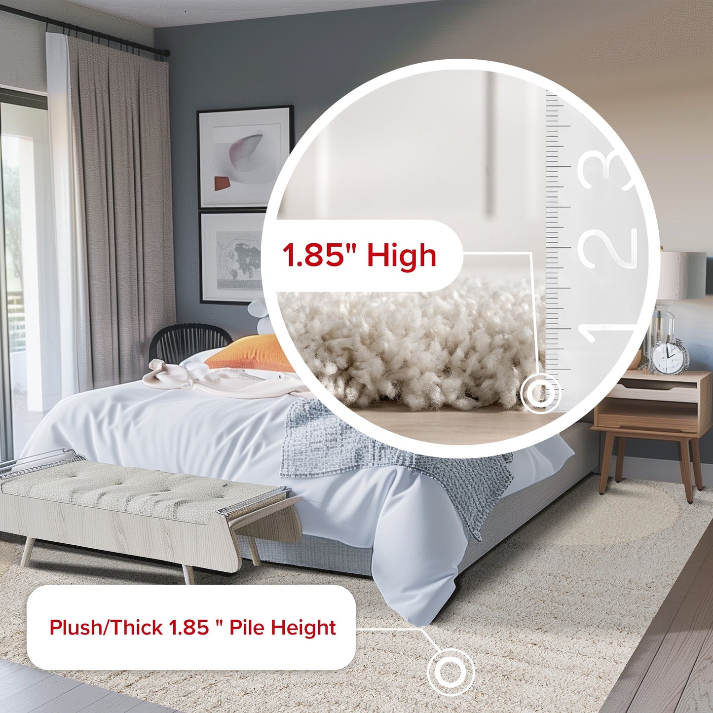 Tapis à poils longs abstraits Nuloom Gloria