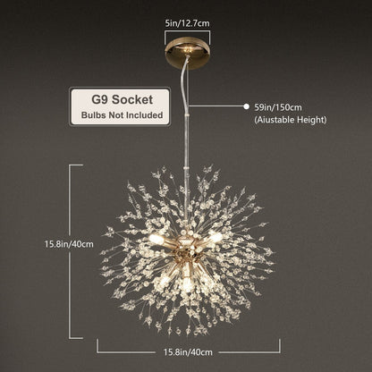 OYIPRO Modern Firework Sputnik Chandelier Crystal Pendant Lighting