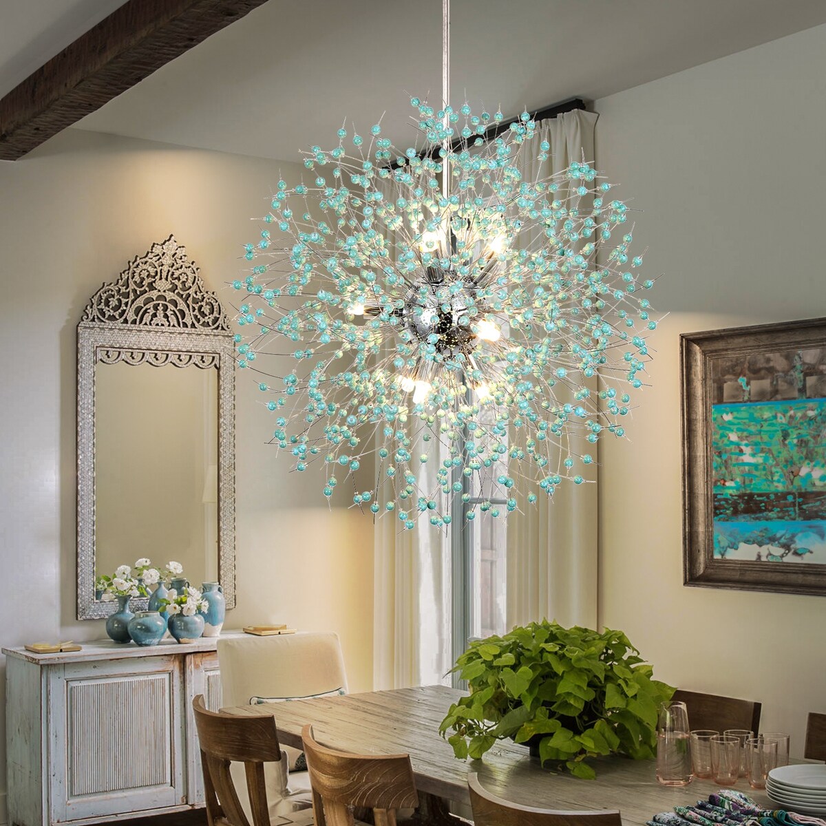 OYIPRO Modern Firework Sputnik Chandelier Crystal Pendant Lighting