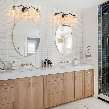 Ora Modern Dimmable Black Gold Bathroom Vanity Lights