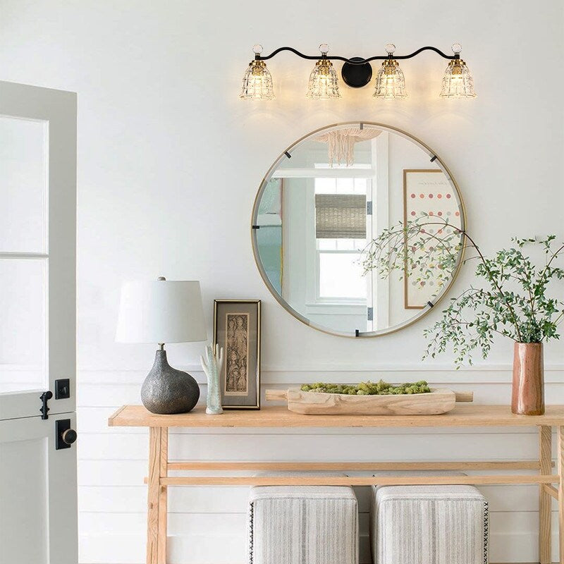 Ora Modern Dimmable Black Gold Bathroom Vanity Lights