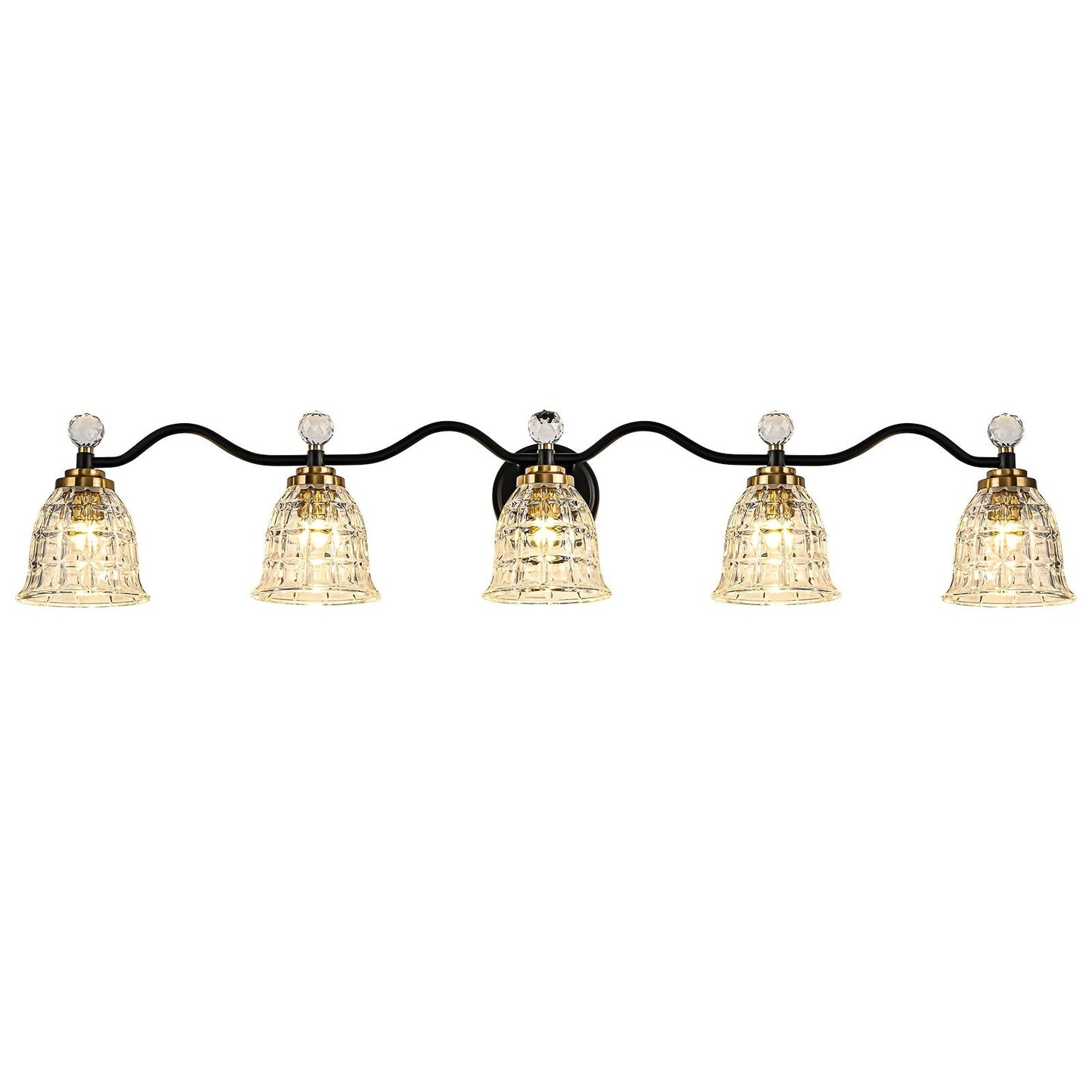Ora Modern Dimmable Black Gold Bathroom Vanity Lights