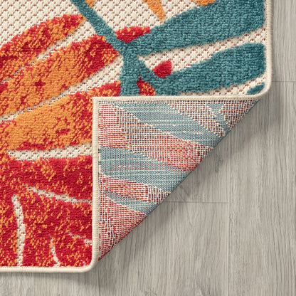 Tapis d'intérieur/extérieur à motif floral côtier Origin.