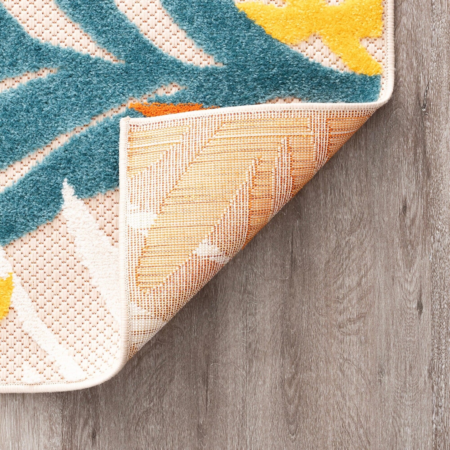 Tapis d'intérieur/extérieur à motif floral côtier Origin.