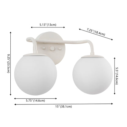 Globe Metal/Frosted Glass Modern LED Vanity, by JONATHAN Y