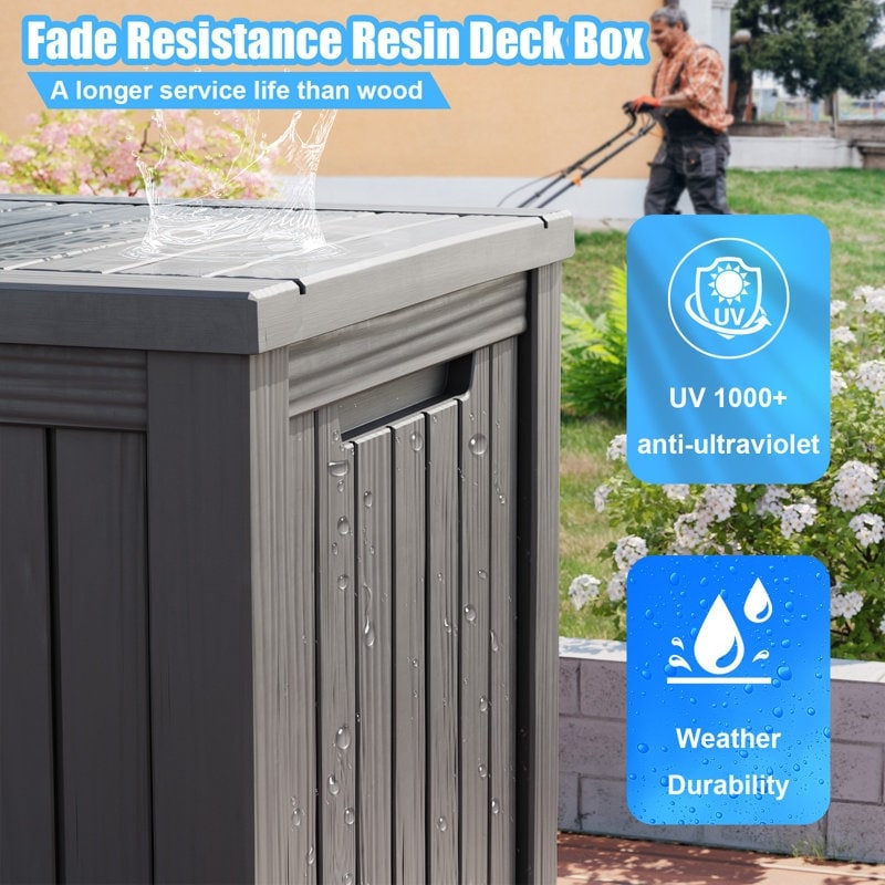 Outdoor Patio Storage Resin Lockable Deck Box