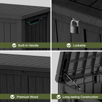 Outdoor Patio Storage Resin Lockable Deck Box