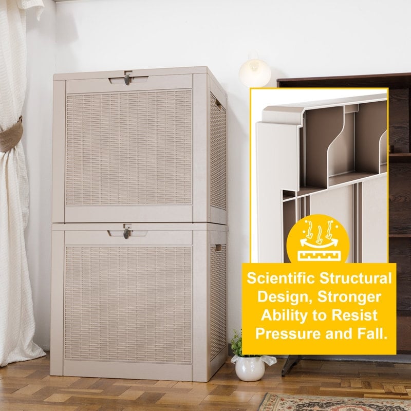 Outdoor Patio Storage Resin Lockable Deck Box