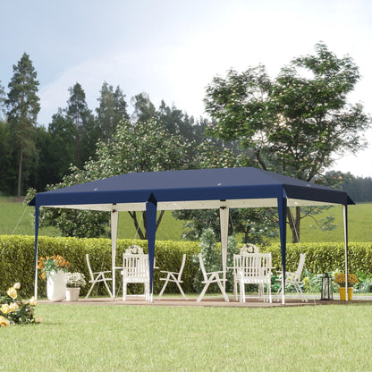 Auvent pop-up robuste Outsunny avec cadre robuste, toit anti-UV et sac de transport pour terrasse, jardin, plage et arrière-cour
