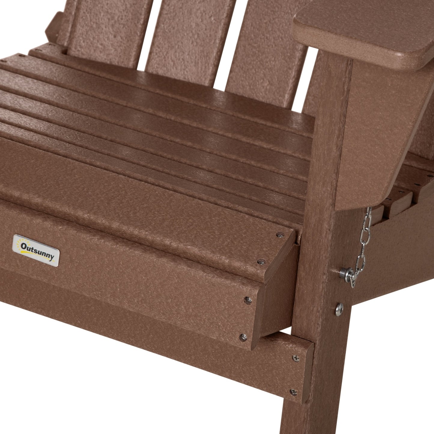 Chaise pliante Adirondack Outsunny, chaises de plage pliantes en plastique PEHD pour terrasse et jardin
