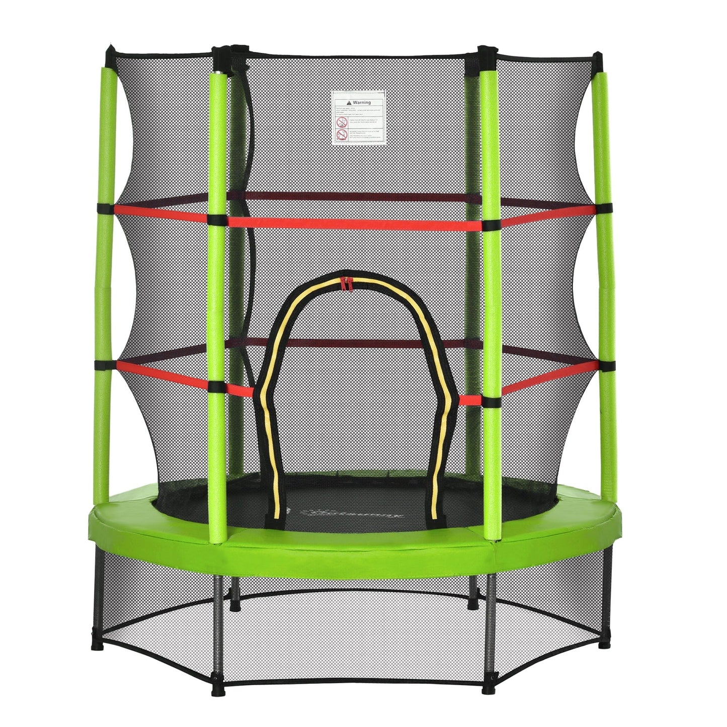 Outsunny 5' Diameter Kids Trampoline with Net for Indoors & Outdoors, Ages 3 to 6