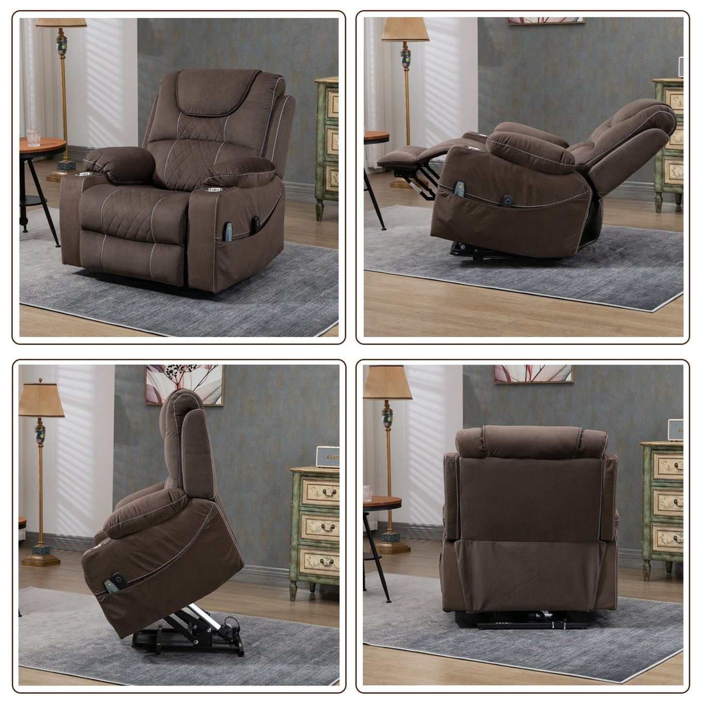 Oversized Electric Recliner Chair Elderly Power Lift Chair, 400 lbs.