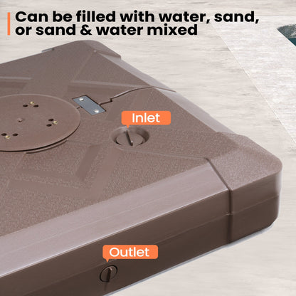 Base de parasol déporté Pellebant de 220 lb avec roulettes - N/A