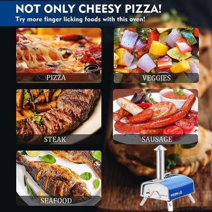 Four à pizza extérieur au feu de bois, four à pizza portable avec pelle à pizza et sac de transport - 16 pouces