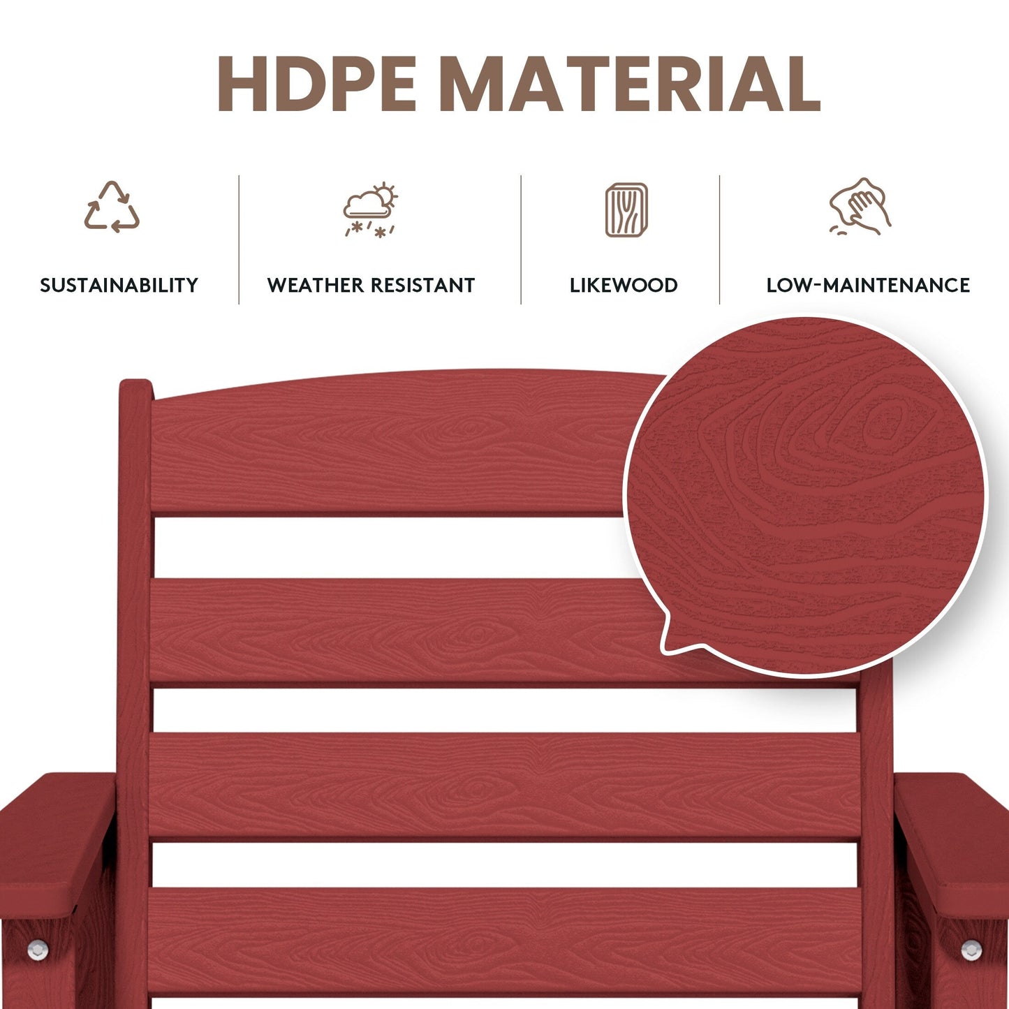 Plastic Tall adirondack Chair Set Of 3-Piece Patio Conversation Set