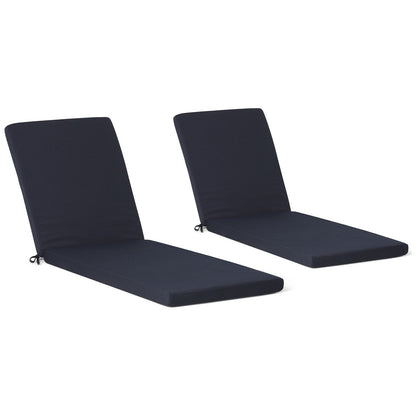 Coussins de chaise longue d'extérieur Polytrends, résistants à la décoloration, toutes saisons (lot de 2)