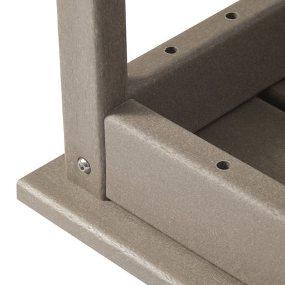 Table basse rectangulaire d'extérieur Polytrends Laguna en PEHD, résistante aux intempéries