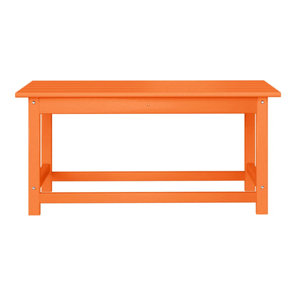 Table basse rectangulaire d'extérieur Polytrends Laguna en PEHD, résistante aux intempéries